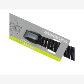 Luggage carrier strap Trio Widek Trek-In with stainless steel universal mounting bracket - black/white