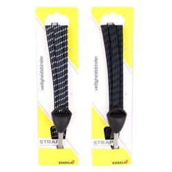 Bagagebrerstrop Trio Bibia med krog i rustfrit stl - sort/hvid/gr