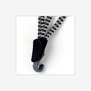 Luggage carrier strap Trio Bibia with stainless steel hook - black/white/grey