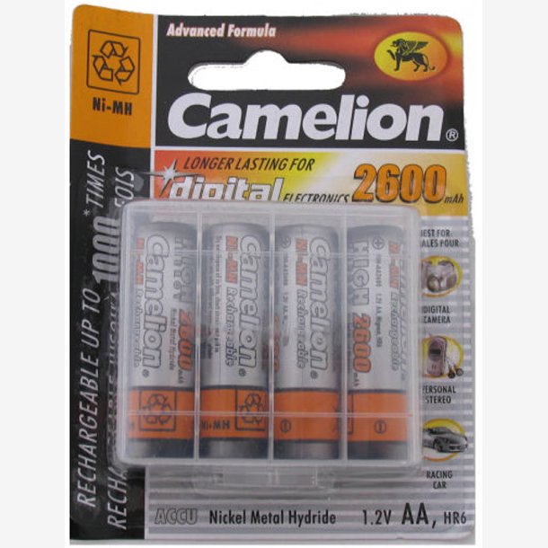 BATTERY 1.5V PENLITE 'AA'  RECHARGEABLE CAMELION (*4)