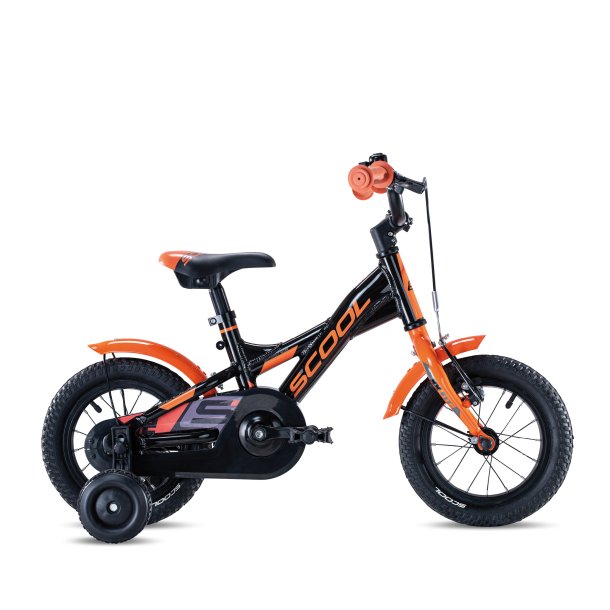 XXlite 12" drengecykel - sort/orange, aluminiums ramme