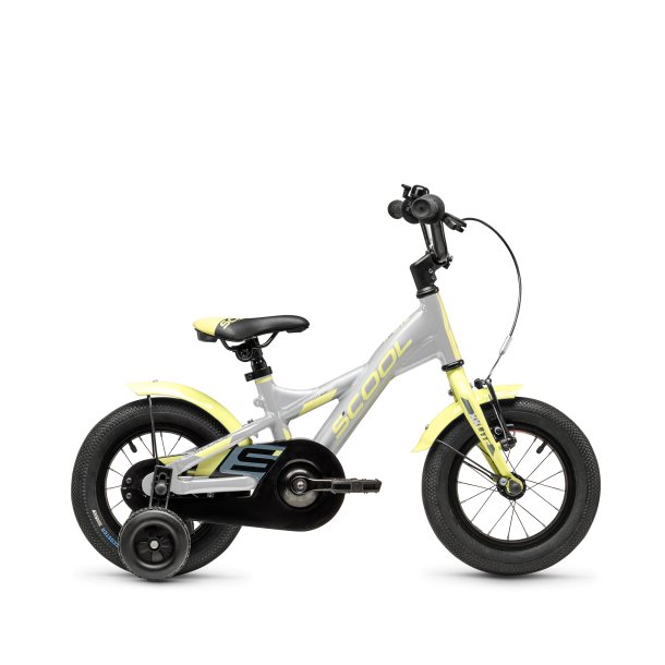 XXlite 12"  drengecykel - slv/lime, aluminiums ramme