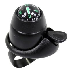 Cykelklokke Widek med indbygget kompas - sort