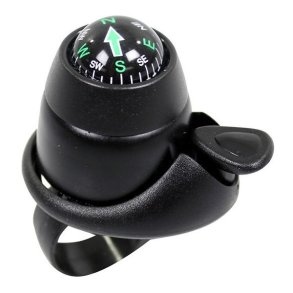 Cykelklokke Widek med indbygget kompas - sort