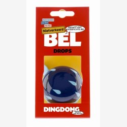 Cykelklokke Ding-Dong NietVerkeerd Drops 60mm - blue with white drops