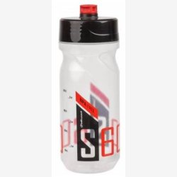 Drikkeflaske med skruel�s Polisport S600 - 600ml - gennemsigtig/ sort/r�d