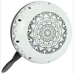 Cykelklokke Ding-Dong Widek Mandala 80mm - zebra black