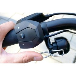 Widek cykelklokke til elcykel, med speciel beslag - sort