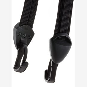 Luggage carrier strap Trio Widek All-Black with black stainless steel hooks and 3 straps - black (on card)