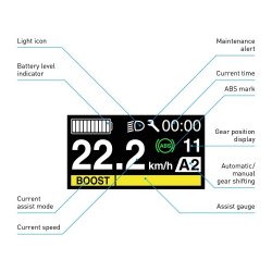 E-Cykel display / Cykelcomputer Shimano Steps SC-EN600 with holder