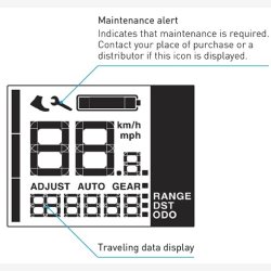 E-Cykel display / Cykelcomputer Shimano STEPS SC-EN500 for 22.2 mm Styr diameter