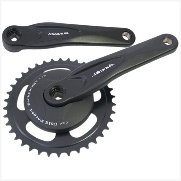 Kranks�t 38T Miranda Alfa 1 til 3/32" k�de - med 95mm skive - sort
