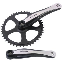 Kranks�t 44T Miranda Beta 1+ til 3/32" k�de - aluminium - sort