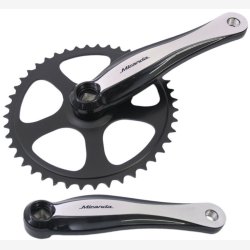 Kranks�t 44T Miranda Beta 1+ til 3/32" k�de - aluminium - sort