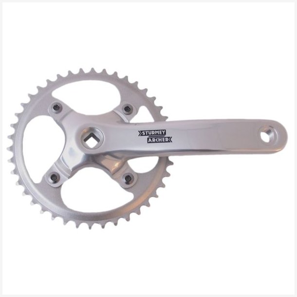 Kranks�t 42T Sturmey Archer FCS720 til 3/32" k�de 170mm til firkantet aksel - s�lv