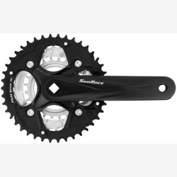 Kranks�t 7/8 speed SunRace FCM500 42-34-24T/170mm til firkantet aksel - sort