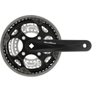 Kranks�t 7/8 speed SunRace FCM300 48-38-28T/170mm til firkantet aksel - sort