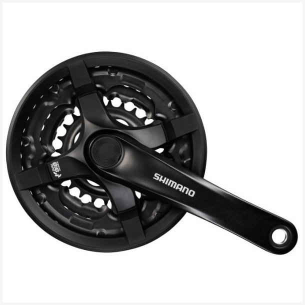 Krankst 6/7/8 speed Shimano Tourney FC-TY501 med 170 mm krank 48 x 38 x 28T - sort