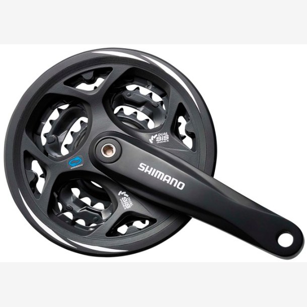 Tandhjul set 7/8 speed Shimano Altus FC-CM311 48/38/28T with Kde guard - black