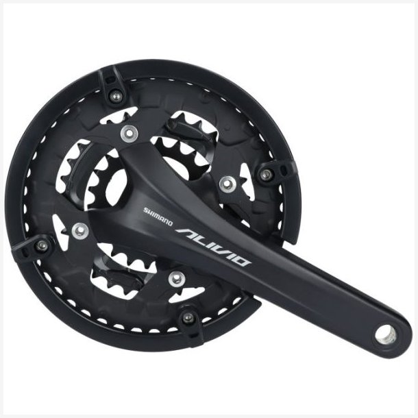 Krankst 9 gear Shimano Alivio FC-T4060 med 175 mm krank 44 x 32 x 22T - sort