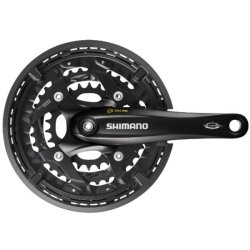 Krankst 3 x 10 speed Shimano Trekking FC-T521 med 175 mm krank 48-36-26T Octalink - sort