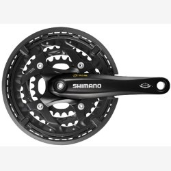 Krankst 3 x 10 speed Shimano Trekking FC-T521 med 175 mm krank 48-36-26T Octalink - sort