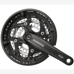 Krankst 3 x 10 speed Shimano Trekking FC-T521 med 175 mm krank 48-36-26T Octalink - sort