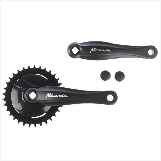 Kranks�t 33T Miranda Beta 1+ til 3/32" k�de - med skive - sort/s�lv