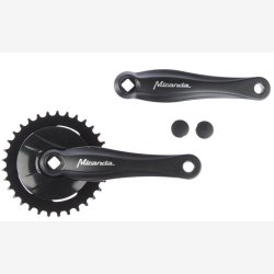 Kranks�t 33T Miranda Beta 1+ til 3/32" k�de - med skive - sort/s�lv