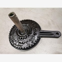 Krankst 3 x 9 gear Shimano FC-MT210-3 med 175 mm krank 40-30-22T - sort