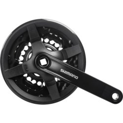 Krankst 6/7/8 speed Shimano Tourney FC-TY301 med 150mm krank 42 x 34 x 24T - sort