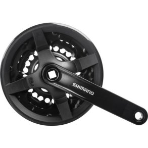 Kranks�t 6/7/8 speed Shimano Tourney FC-TY301 med 150mm krank 42 x 34 x 24T - sort