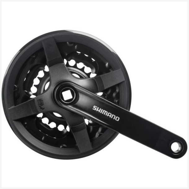 Krankst 6/7/8 speed Shimano Tourney FC-TY301 med 150mm krank 42 x 34 x 24T - sort