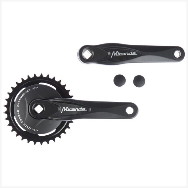 Kranks�t 33T Miranda Alfa 1 til 3/32" k�de - med 9,2 cm sort skive - sort