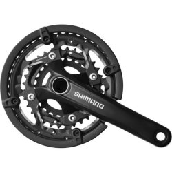 Krankst 3 x 10-speed Shimano Trekking FC-T551 med 175 mm krank 44-32-24T - med BB52 - sort