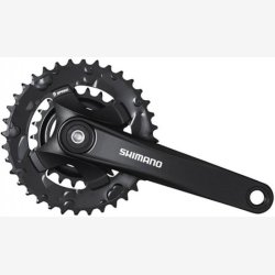 Krankst 2 x 9 gear Shimano Altus FC-M101 med 175 mm krumtaparm 36-22T med firkantet aksel - sort