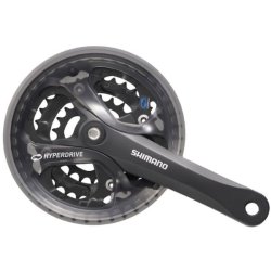 Kranks�t 7/8 speed Shimano Acera FC-M361 - 175/48 x 38 x 28T med k�desk�rm - sort