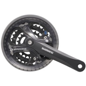 Kranks�t 7/8 speed Shimano Acera FC-M361 - 175/48 x 38 x 28T med k�desk�rm - sort