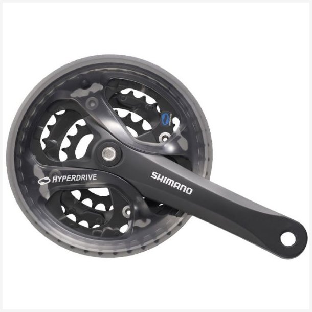 Kranks�t 7/8 speed Shimano Acera FC-M361 - 175/48 x 38 x 28T med k�desk�rm - sort