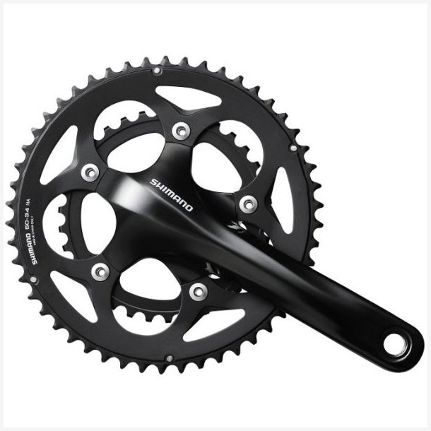 Kranks�t 2 x 10-speed Shimano Road FC-RS400 - 175/50-34 hulaksel - sort