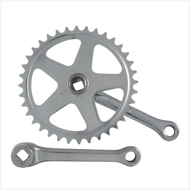 Kranks�t 36T Vinty 1/8" uden splitaksel 130mm st�l - s�lv