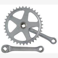 Kranks�t 36T Vinty 1/8" uden splitaksel 130mm st�l - s�lv
