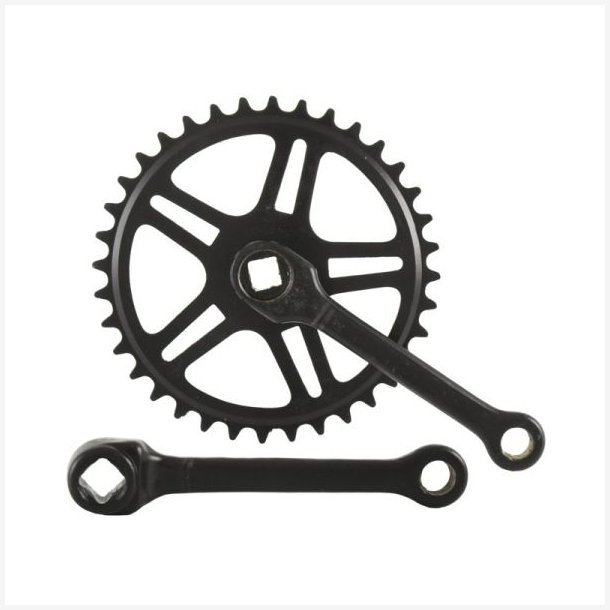 Kranks�t 36T Vinty 1/8" uden splitaksel 130mm st�l - sort