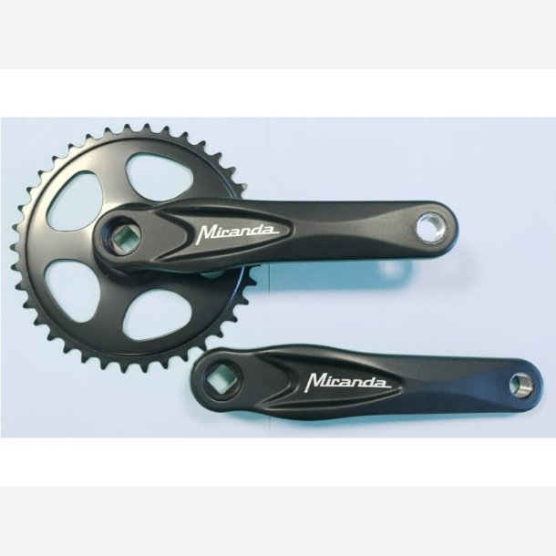 Tandhjul set 38T Miranda Alfa 1 for 3/32"  with 170mm  crank - black