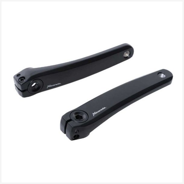 Pedalarm st (venstre og hjre) Miranda Delta S til Shimano Steps - med 150 mm krank - sort