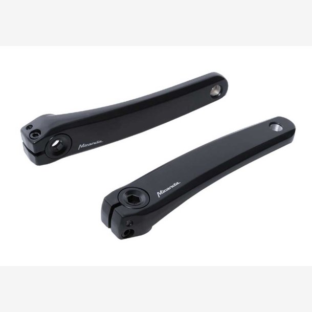 Crank set (left and right) Miranda Delta S for Shimano Steps - with 170mm crank arm - black