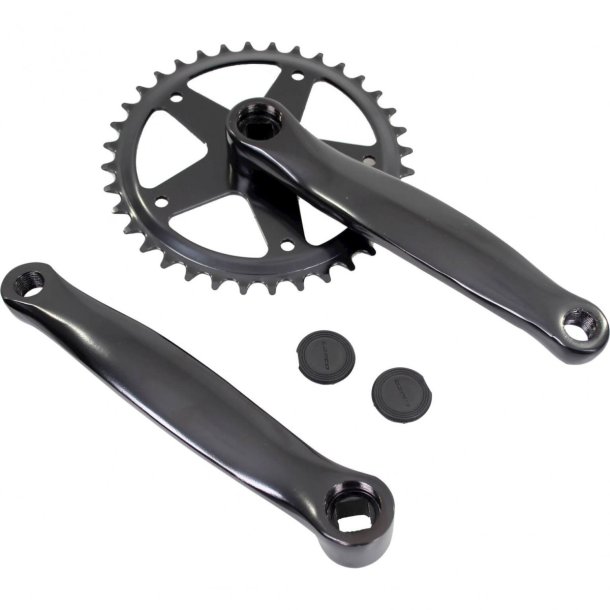 Tandhjul set 36T Vinty ST 1/8" with 170mm crank arm - black