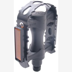 Pedalst MTB Edge plast med jernkant - sort