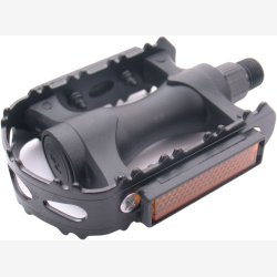 Pedalst MTB Edge plast med jernkant - sort