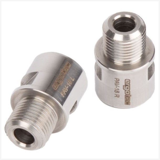 Pedalakseladapter 9/16" Ergotec - poleret rustfrit st�l